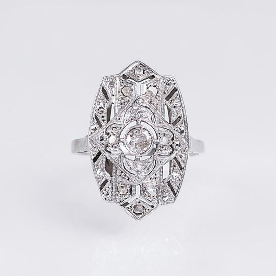 A Diamond Ring in the Style of Art Nouveau