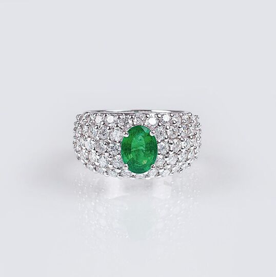 A Diamond Emerald Ring
