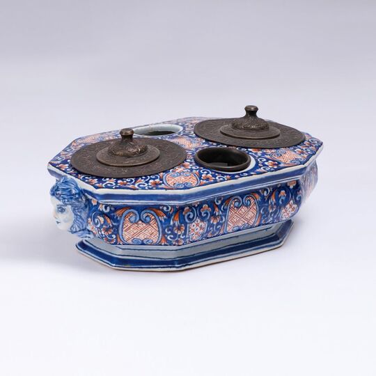 A Faience Cruet Stand