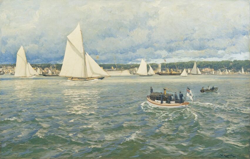 Die Britannia gewinnt die Regatta von Cowes 1894