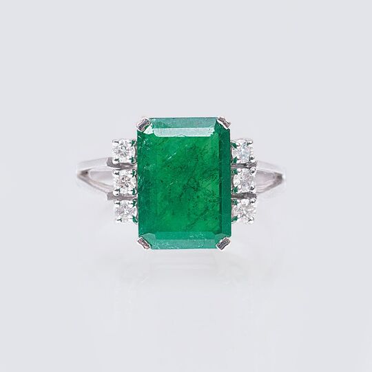 An Emerald Diamond Ring