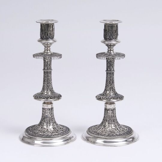 A Pair of Fine Danisch Candlesticks