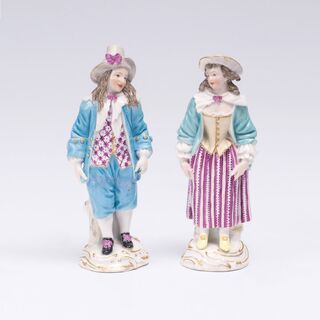 Johann Joachim Kaendler - Paar Figuren 'Komödiantin und Komödiant' Paar Figuren 'Komödiantin und Komödiant'
