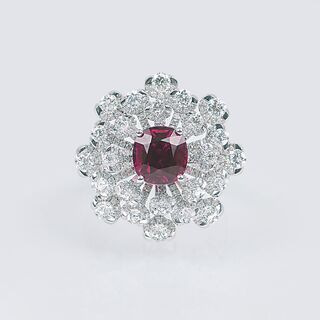 A Diamond Tourmaline Ring