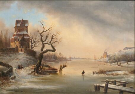 Winter Landscape with Skater