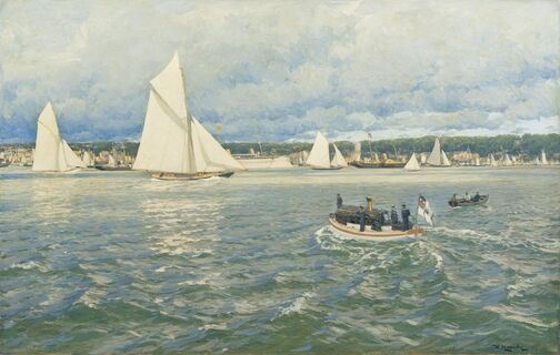 The Britannia wins the Cowes race 1894