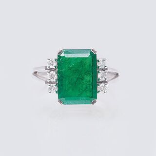 Smaragd-Brillant-Ring
