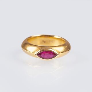 A Gold Ring with Ruby