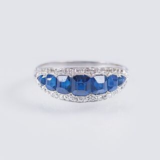Jugendstil Saphir-Diamant-Ring