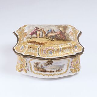 A Splendid Casket with Relief Gold Decor