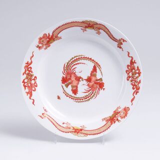 A Rare Plate with 'Red Dragon' from the 'Hofkonditorei'