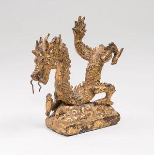 Vergoldete Bronze-Figur 'Drache'