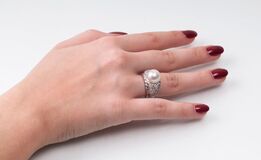 Brillant-Ring mit Perle - Bild 2