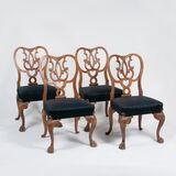 Satz von 4 Georgian Chippendale-Stühlen