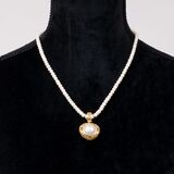 A Pearl Necklace with Mabé Pearl Pendant - image 2