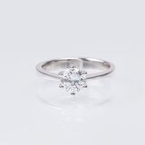 A Rare White Solitaire Diamond Ring - image 2