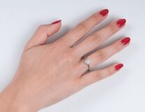 A Rare White Solitaire Diamond Ring - image 3