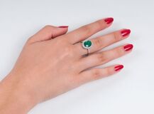 Smaragd-Brillant-Ring - Bild 3