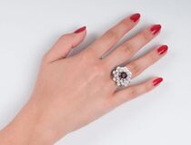 A Diamond Tourmaline Ring - image 3