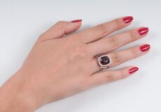 Turmalin-Brillant-Ring mit Pink-Saphiren - Bild 3