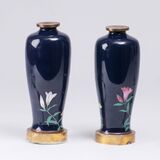 Paar Cloisonné-Vasen - Bild 3