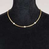 A Necklace 'Tonda' with 3 Diamonds - image 2