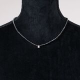 A Black Diamond Necklace with Solitaire Diamond - image 2