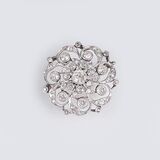 An Art Nouveau Diamond Flower Brooch - image 2
