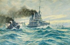 A German Battleships in a naval formation - image 1