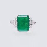 An Emerald Diamond Ring - image 1