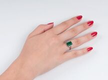 An Emerald Diamond Ring - image 2