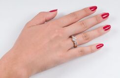 A Solitaire Diamond Ring in Rare White - image 2