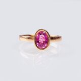 A Natural Pink Sapphire Ring - image 1