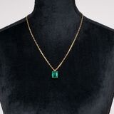 A fine Emerald Pendant on Necklace - image 3