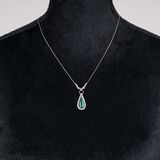 A fine Art-déco Emerald Diamond Necklace - image 2