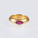 A Gold Ring with Ruby - image 1