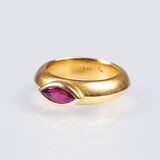 A Gold Ring with Ruby - image 2