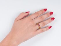 A Gold Ring with Ruby - image 3