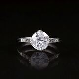 An Art Nouveau Solitaire Diamond Ring - image 1
