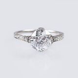 An Art Nouveau Solitaire Diamond Ring - image 2