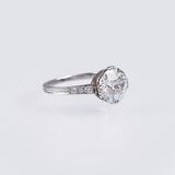 An Art Nouveau Solitaire Diamond Ring - image 3
