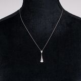 A small Art-déco Diamond Pendant on Necklace - image 2