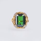 A Vintage Gold Ring with Tourmaline - image 1