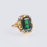A Vintage Gold Ring with Tourmaline - image 2