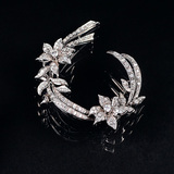 Vintage Blüten-Diamant-Brosche - Bild 1