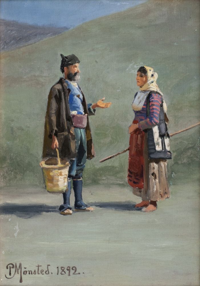 Peder Mönsted - Couple in a traditional Dress Couple in a traditional Dress