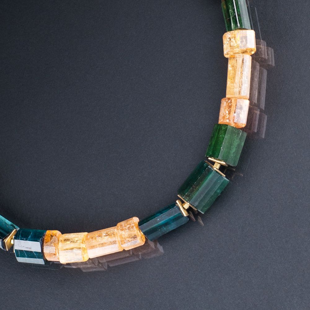 A Tourmaline Citrine Necklace - image 2