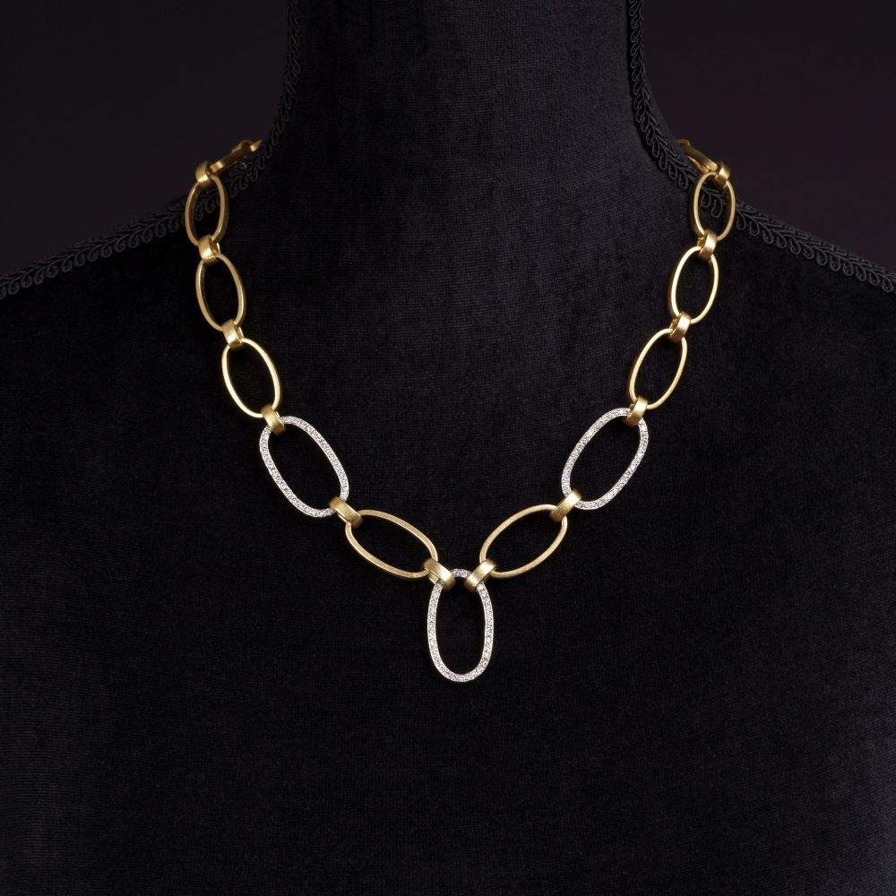 A modern Gold Necklace with Diamonds - image 2