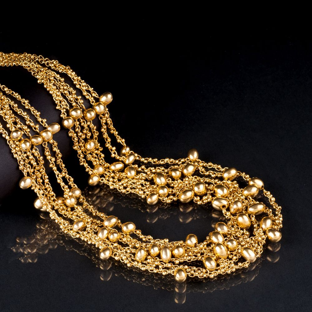 A multiple row Gold Necklace - image 2