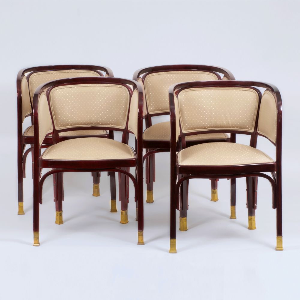 A Set of 4 Art Nouveau Armchairs - image 2